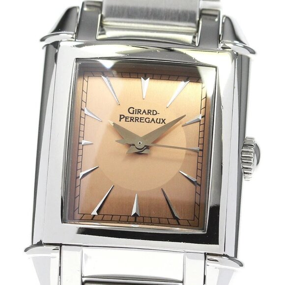 GIRARD PERREGAUX Vintage 25900.1.11.911 Orange Dial Hand Winding Ladies